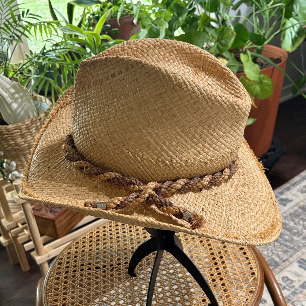 Shady Brady Montana raffia hat. Size M